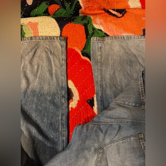 Alice + Olivia baggy denim cargo pants size 32 $395 retail - Picture 4 of 16